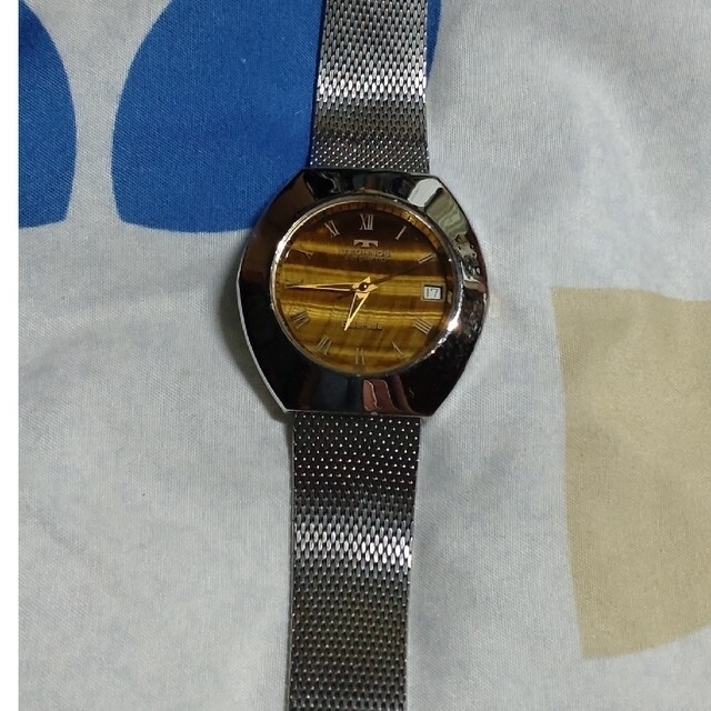 TECHNOS - テクノス自動巻き超美品希少エルドラド虎目 スイスETA2824の