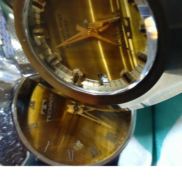 TECHNOS - テクノス自動巻き超美品希少エルドラド虎目 スイスETA2824の
