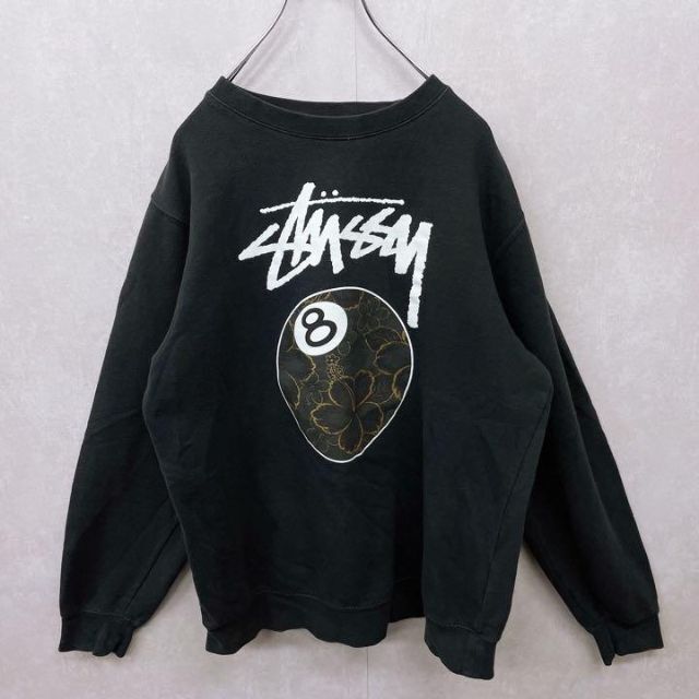 大人気 STUSSY ステューシー 8ボール スウェット パーカー ブラック 黒