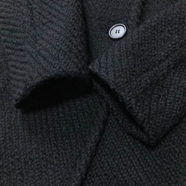 miumiu(ミュウミュウ)のミュウミュウ♡高級 シングルブレスト ロングコート ブラック バージンウール レディースのジャケット/アウター(ロングコート)の商品写真