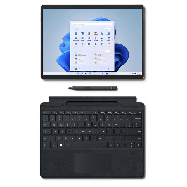 Surface Pro8 プラチナ+ 専用タイプカバー　ブラック　(ペン付き)