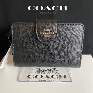 コーチ(COACH)の削除セール！贈り物にも☆コーチ 新作 財布 クロスグレインレザー二つ折(財布)