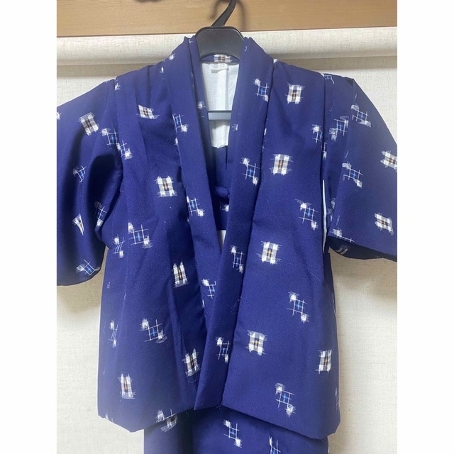 男児ウール着物　アンサンブル　既製品 キッズ/ベビー/マタニティのキッズ服男の子用(90cm~)(和服/着物)の商品写真