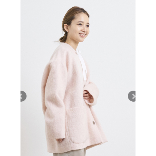 新品 yori ウールモヘアシャギージャケット ライトピンク bskampala.com