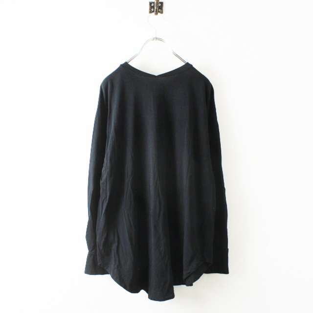 ZUCCa(ズッカ)のZUCCa ズッカ コットン 前開きカットソー M/ブラック  トップス【2400013120814】 レディースのトップス(カットソー(長袖/七分))の商品写真