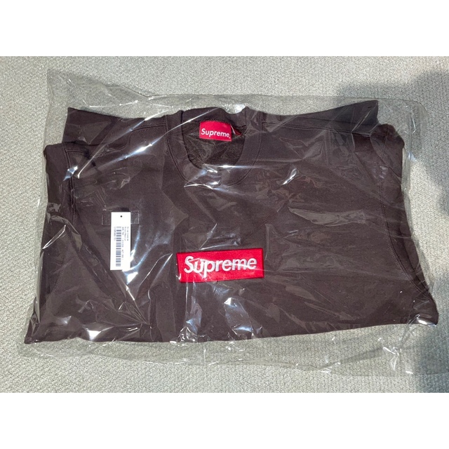 Supreme Box Logo Crewneck ブラウン　Mブラウンサイズ