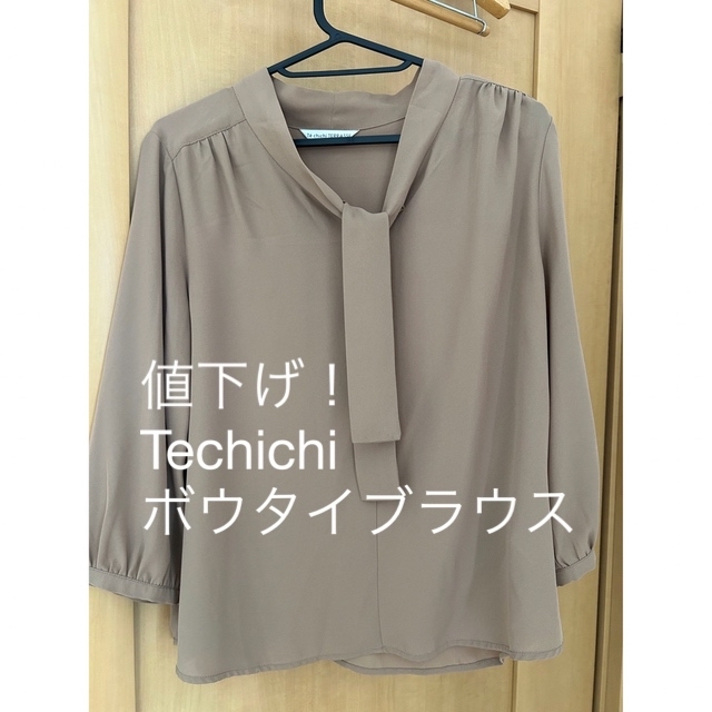 Techichi(テチチ)のTechichi ボウタイブラウス　七分袖 レディースのトップス(シャツ/ブラウス(長袖/七分))の商品写真