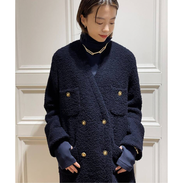 新品 MUSE Deuxieme Classe tweed Vネック ジャケット