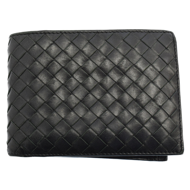 極美品✨ 現行 BOTTEGA VENETA 二つ折り財布 エンボス マキシ 黒 | www