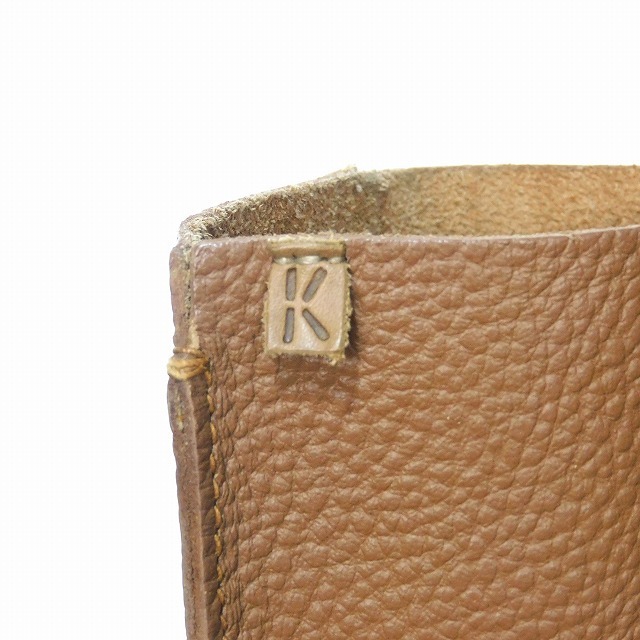 コース KOOS ルーカス ロングブーツ レザー ローヒール 35 23 茶