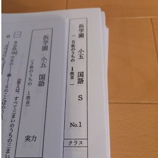 本日のみ値下げ❗浜学園　【最新版】無記入　小5  国語　Sクラス(語学/参考書)