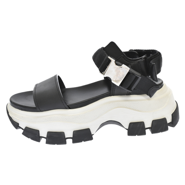 ☆日本の職人技☆ PRADA 2X65CBLKSI410 ブラック/ホワイト サンダル