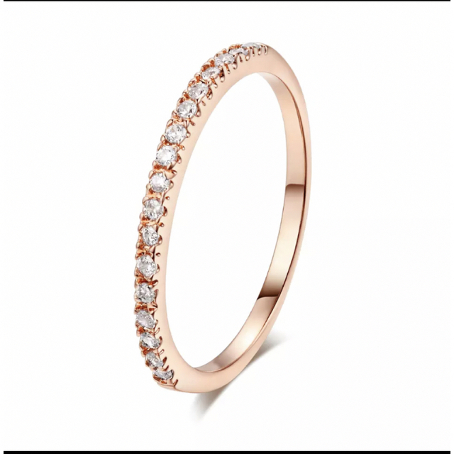 新品　指輪　リング　7号　2mm ピンクゴールド　レア　結婚指輪　婚約指輪 レディースのアクセサリー(リング(指輪))の商品写真