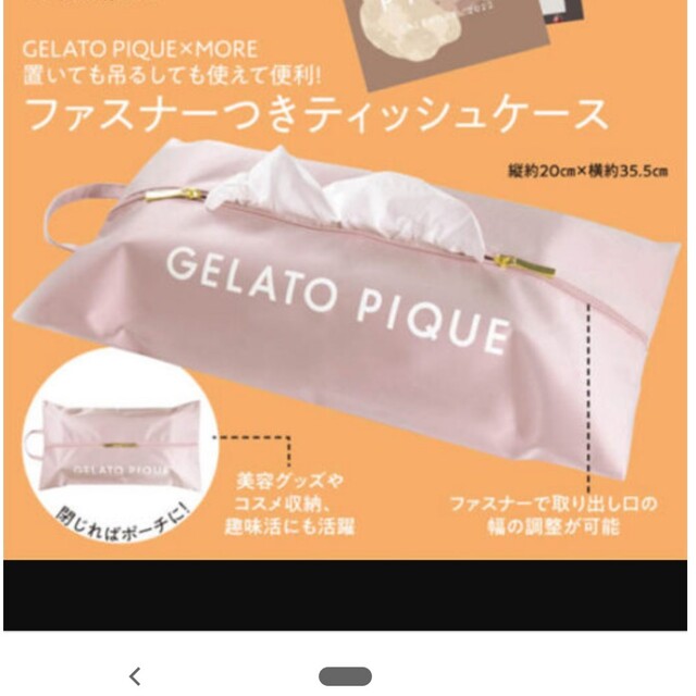 gelato pique(ジェラートピケ)のジェラートピケ　ファスナーつきティッシュケース インテリア/住まい/日用品のインテリア小物(ティッシュボックス)の商品写真