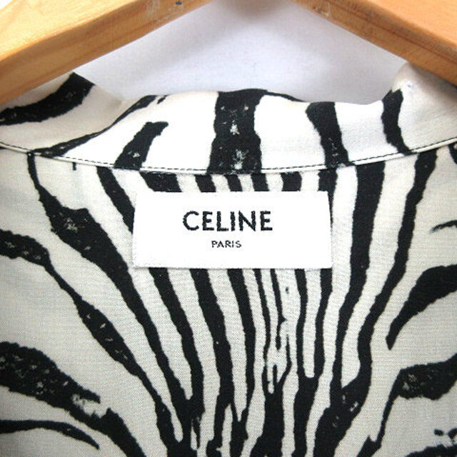 celine(セリーヌ)のCELINE 2C517346Q ゼブラ プリント レーヨン シャツ 半袖 39 メンズのトップス(ポロシャツ)の商品写真