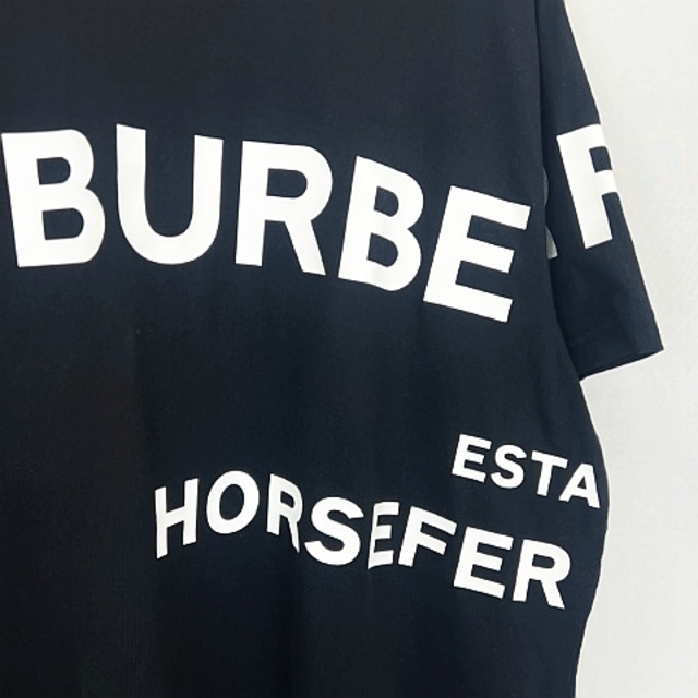 BURBERRY ホースフェリープリント ロゴ 半袖 Tシャツ 黒 XL BURBERRY ホースフェリープリント ロゴ 半袖 Tシャツ 黒 XL