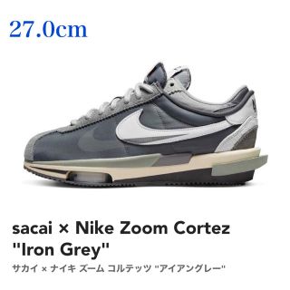 ナイキ(NIKE)のsacai × Nike Zoom Cortez "Iron Grey"(スニーカー)