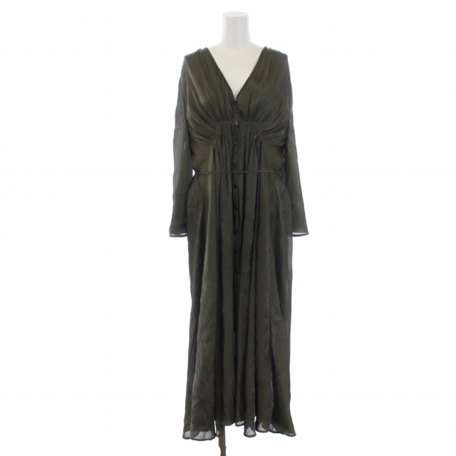 アメリヴィンテージ NEGLIGEE DRESS ワンピース ロング M カーキ44cm着丈