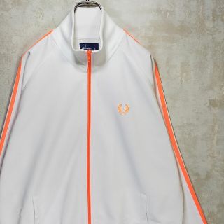 フレッドペリー(FRED PERRY)の【激レア】フレッドペリー3XL トラックジャケット オレンジ 橙 白 ホワイト(ジャージ)