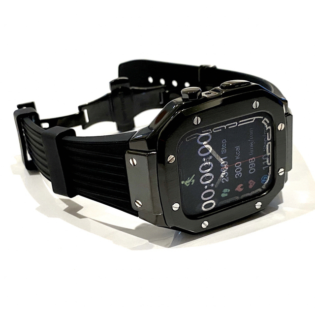 アップルウォッチ　メタルカスタム　アップルウォッチラバーバンド　 メンズの時計(ラバーベルト)の商品写真