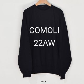 コモリ(COMOLI)のCOMOLI 22AW ウール天竺長袖クルー ネイビー(その他)