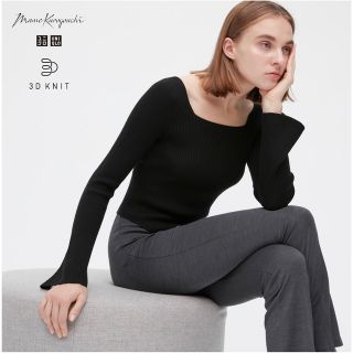 ユニクロ(UNIQLO)のリヴァイ様《3Dリブスクエアネックセーター》(ニット/セーター)