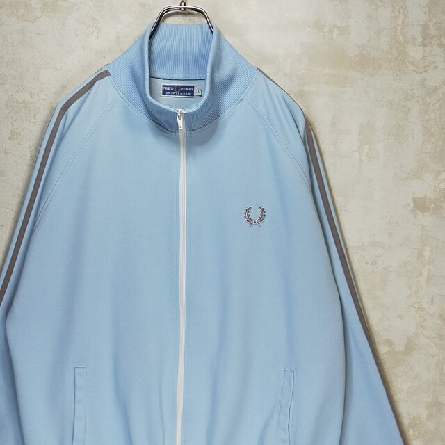 FREDPERRY フレッドペリー ベロア ジャージ くすみブルー 水色