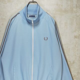 フレッドペリー(FRED PERRY)の【激レア】くすみ系 フレッドペリー 2XL トラックジャケット ブルー 青 黒(ジャージ)