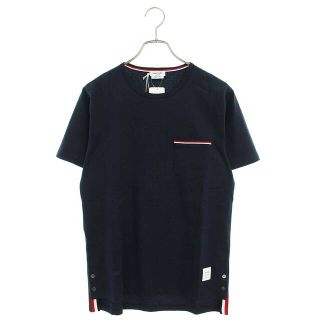 トムブラウン(THOM BROWNE)のトムブラウン MJS010A-01454 サイドトリコロールスリットポケットTシャツ メンズ 1(Tシャツ/カットソー(半袖/袖なし))