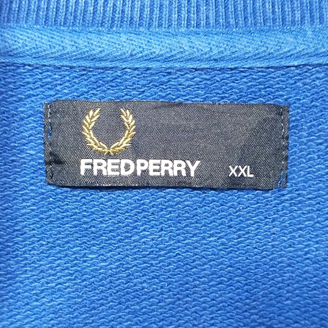 FRED PERRY(フレッドペリー)の【ゆるダボ】フレッドペリー 3XL トラックジャケット ブルー系 青 白 群青 メンズのトップス(ジャージ)の商品写真