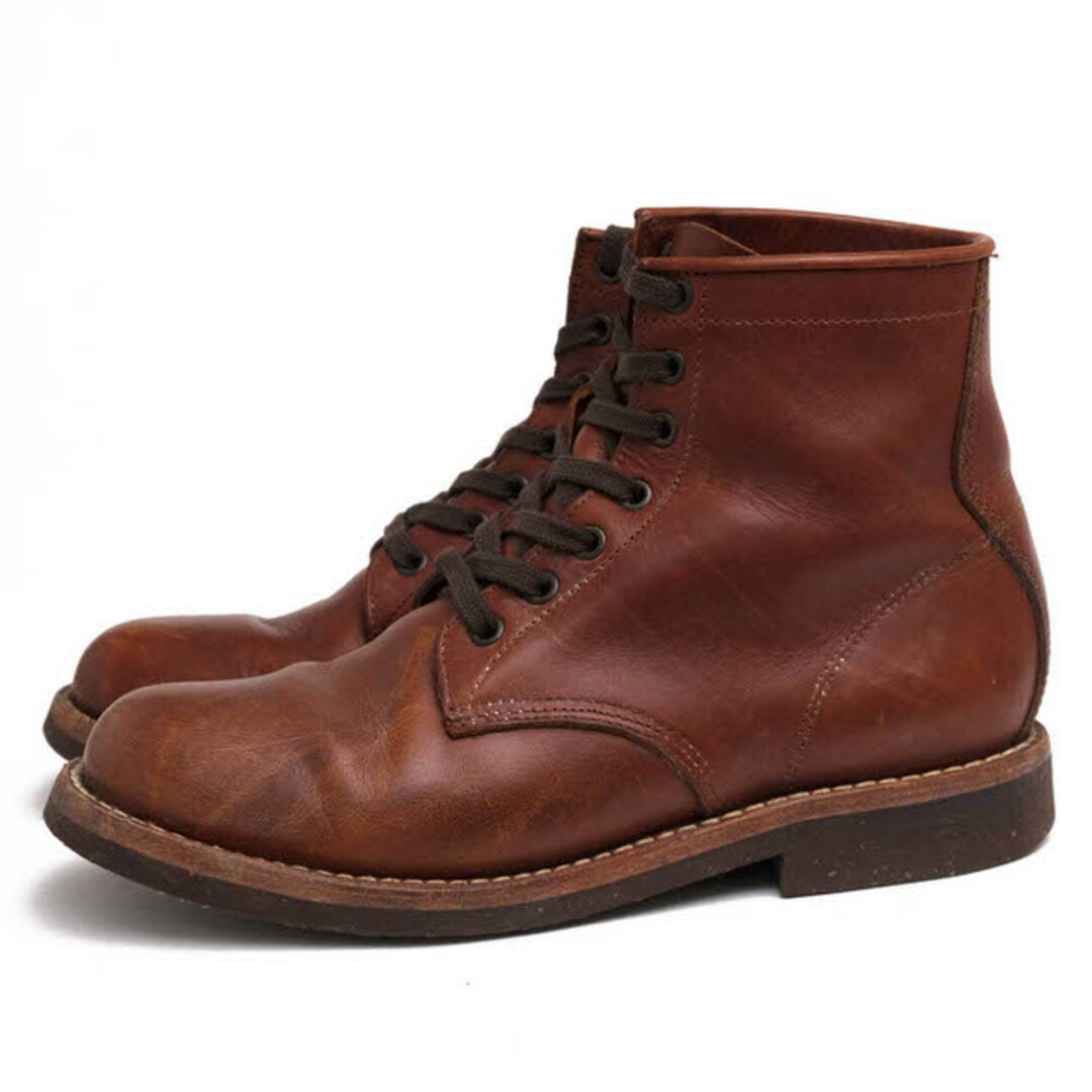 ピストレロ／PISTOLERO ワークブーツ シューズ 靴 メンズ 男性 男性用レザー 革 本革 ブラウン 茶  108-02 6inch PLAIN LACE UP セミドレスブーツ Vibramソール プレーントゥ グッドイヤーウェルト製法メンズ