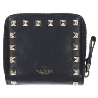 ヴァレンティノ(VALENTINO)のヴァレンチノ ロックスタッズ装飾二つ折り財布 レディース(財布)