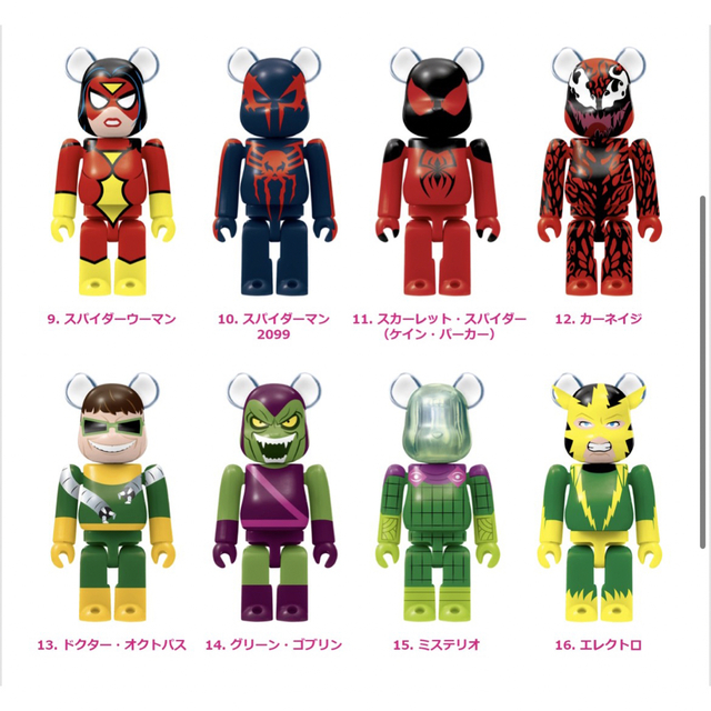 ハッピーくじ ベアブリック マーベル スパイダーマン 25種セット