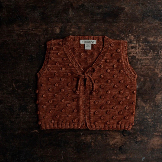 【新品】misha\u0026puff Hand Knit Popcorn Vest