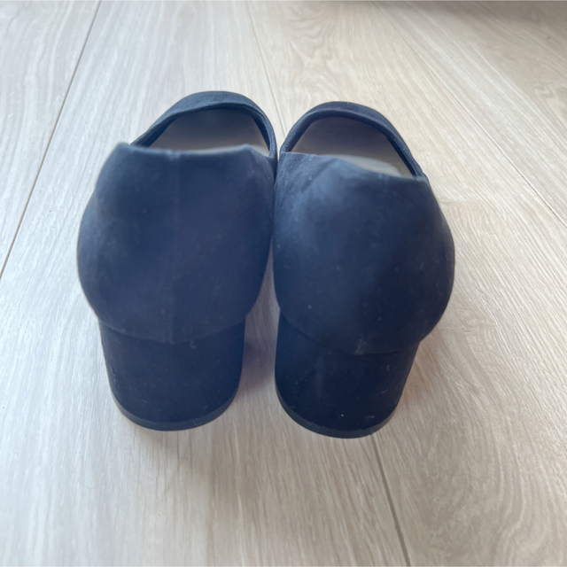【新品未使用】スクエアトゥパンプス ブラック 25.5cm レディースの靴/シューズ(ハイヒール/パンプス)の商品写真