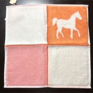 エルメス(Hermes)の【2枚セット】エルメス　タオルハンカチ　ピンクandブルー(ハンカチ)