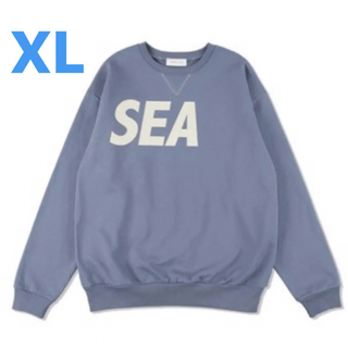 ウィンダンシー(WIND AND SEA)のWIND AND SEA crew neck Blue_Cream XL(スウェット)