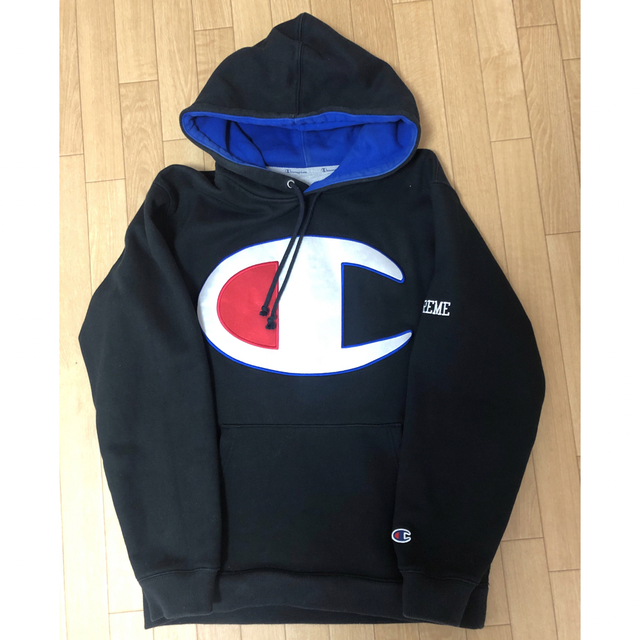 Supreme × Champion Satin Logo Hooded