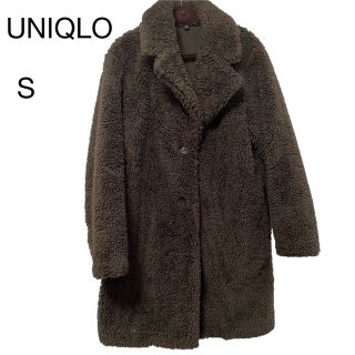 ユニクロ(UNIQLO)のユニクロ★UNIQLO★ボアフリーステーラードコート★カーキ★S(ロングコート)