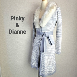 ピンキーアンドダイアン(Pinky&Dianne)のPinky&Dianne ニット ワンピース  セット シルバー　千鳥格子　M(セット/コーデ)