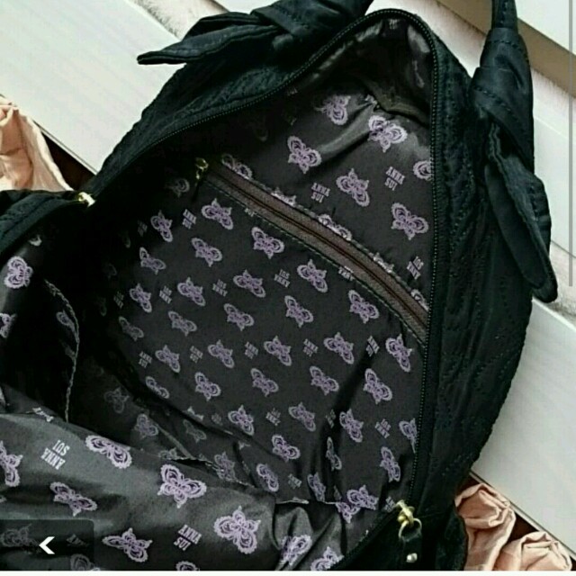 ANNA SUI - アナスイANNASUI☆キルト☆リュックサック☆黒の