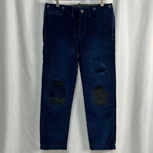 【極美品】RRL INDIGO CORDUROY REPAIR PANTS