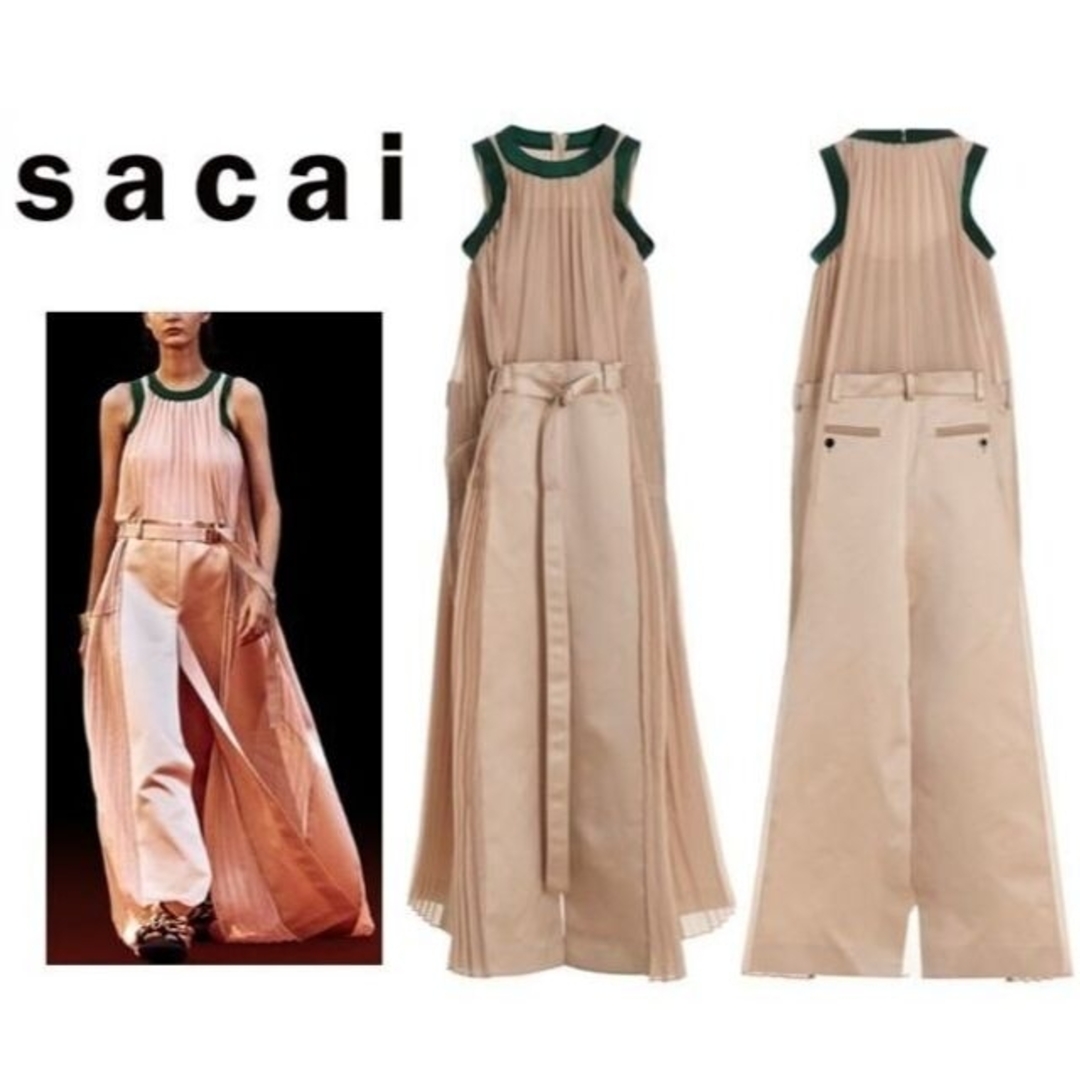 sacai(サカイ)の sacai 22SS ロングマキシワンピース ノースリーブ レディースのワンピース(ロングワンピース/マキシワンピース)の商品写真