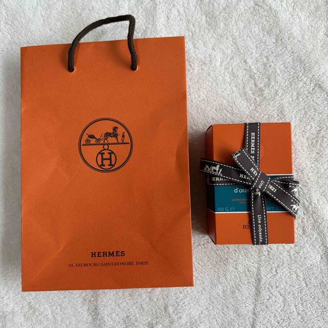 Hermes(エルメス)のエルメス　オー　ドランジュ　ヴェルト　パフュームド　バス　ソープ　150g コスメ/美容のボディケア(ボディソープ/石鹸)の商品写真