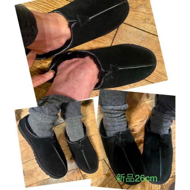 UGG(アグ)の完売しました。。。。。新品✨26⇒26.5✨UGG✨NEUMAN✨ニューマン✨黒 レディースの靴/シューズ(スリッポン/モカシン)の商品写真