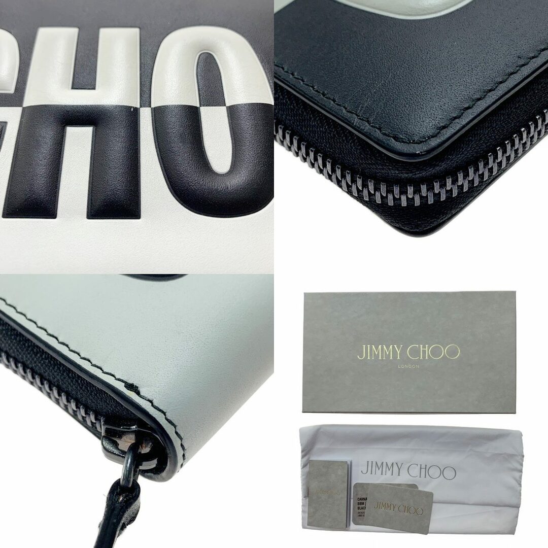 JIMMY CHOO - ▽▽ジミーチュウ ラウンドファスナー エンボス 長財布