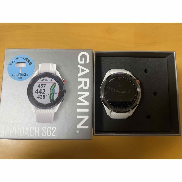 GARMIN APPROACH S62 ガーミン GPS ゴルフウォッチ 白 - www.glycoala.com