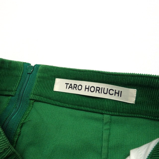 TARO HORIUCHI(タロウホリウチ)のタロウホリウチ TARO HORIUCHI フロントシルクスカート 2 グリーン レディースのスカート(ひざ丈スカート)の商品写真