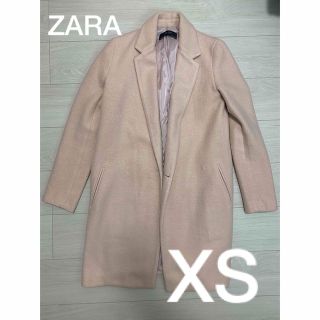 ザラ(ZARA)のZARA BASIC ザラ ベーシック ピンク チェスターコート XS アウター(チェスターコート)