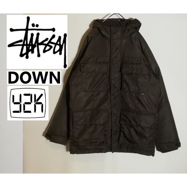 412 Y2K OLD STUSSY M-65型 ダウンジャケット アグ正規品セールの通販